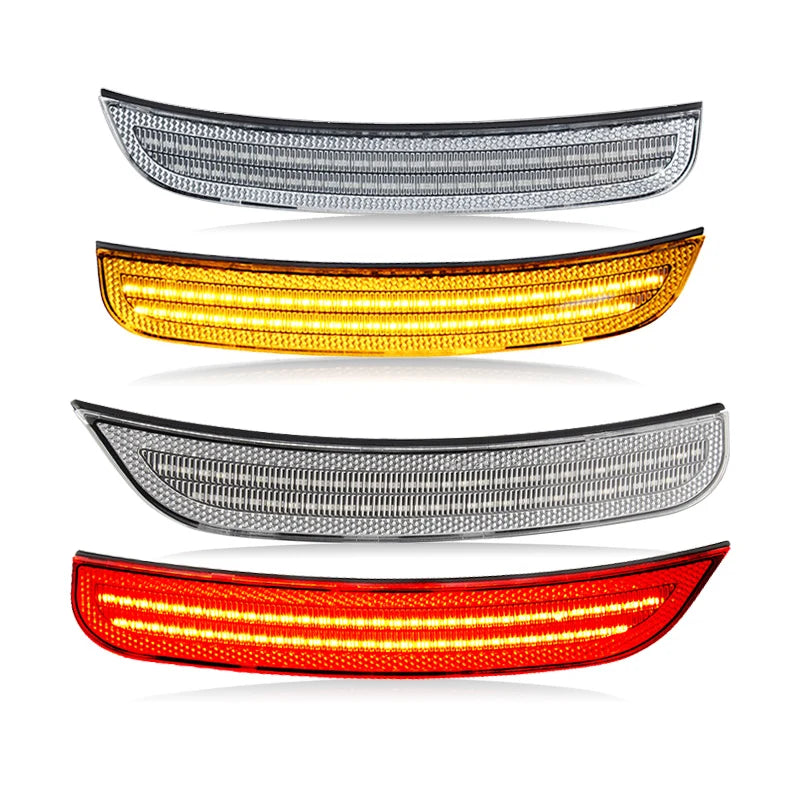 For Chrysler 300 2015-2022 Clear & Smoked Lens LED Side Marker Lamp Amber Front Red Rear Side Fender Reflector Lights