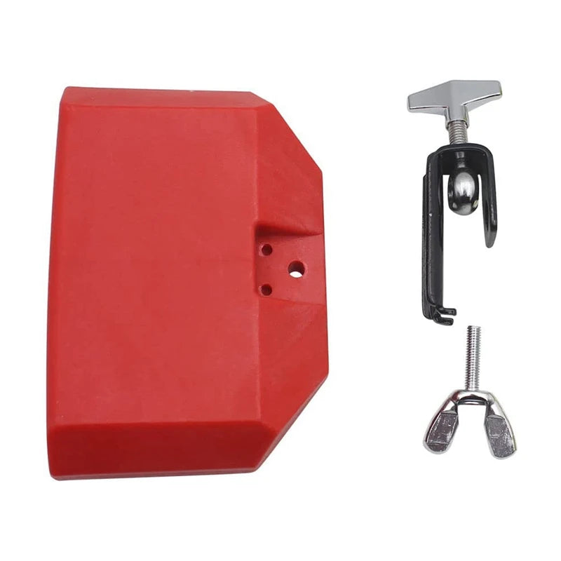 5 Inch Jam Block,Plastic Musical Percussion Block Compatible with Latin Drum Instrument (Red)-A63M