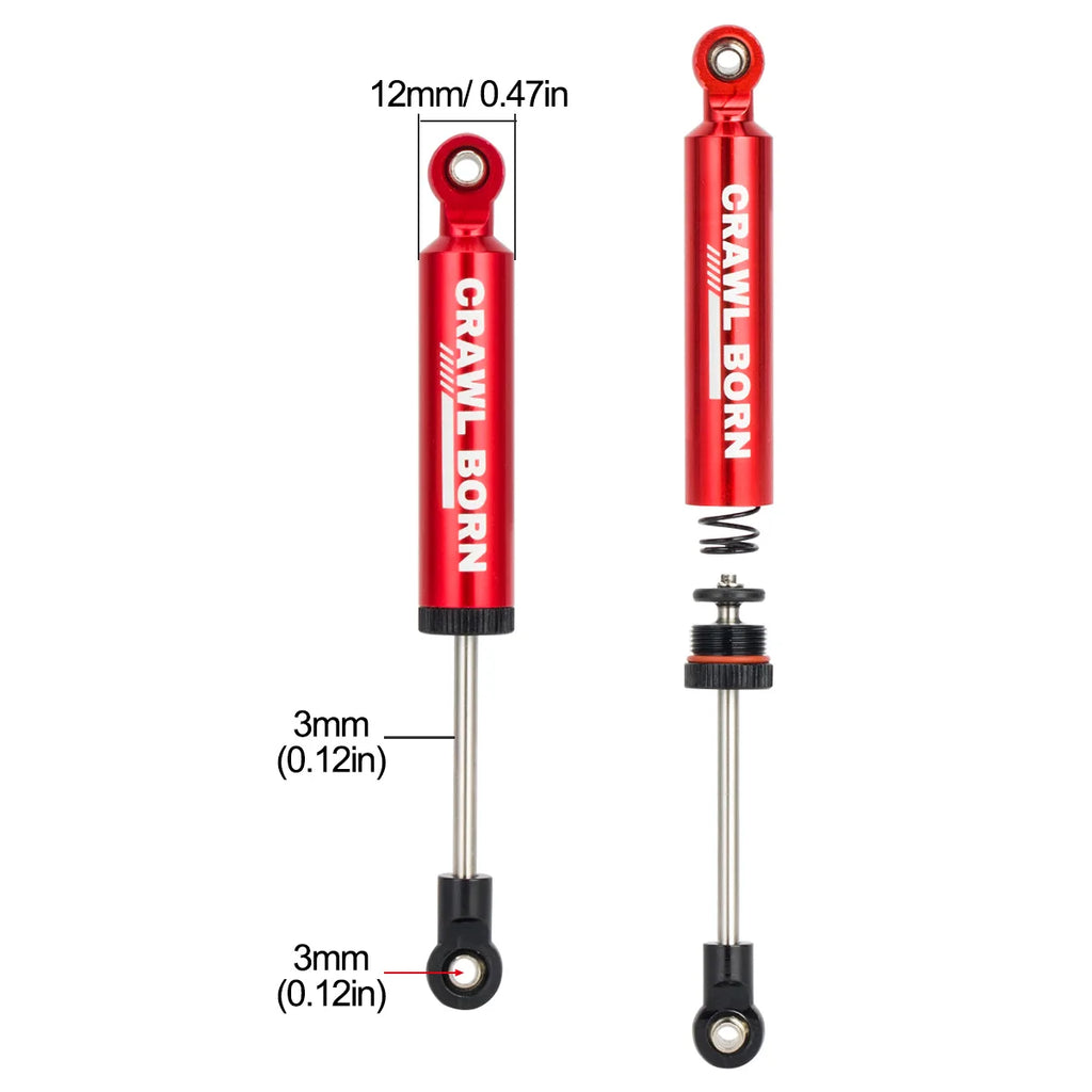 1/10 RC Crawler 4pcs Shock Absorber 70/80/90/100/110mm Metal Spring Suspension for Axial SCX10 TRX4 D90 Capra Redcat 90046