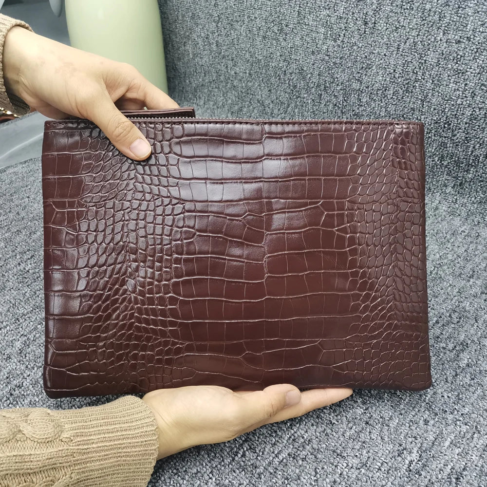 Fashion Crocodile Women Envelope Clutch Bag Ladies Evening Party Large Clutches Handbag PU Leather Alligator Phone Purses Bolsas