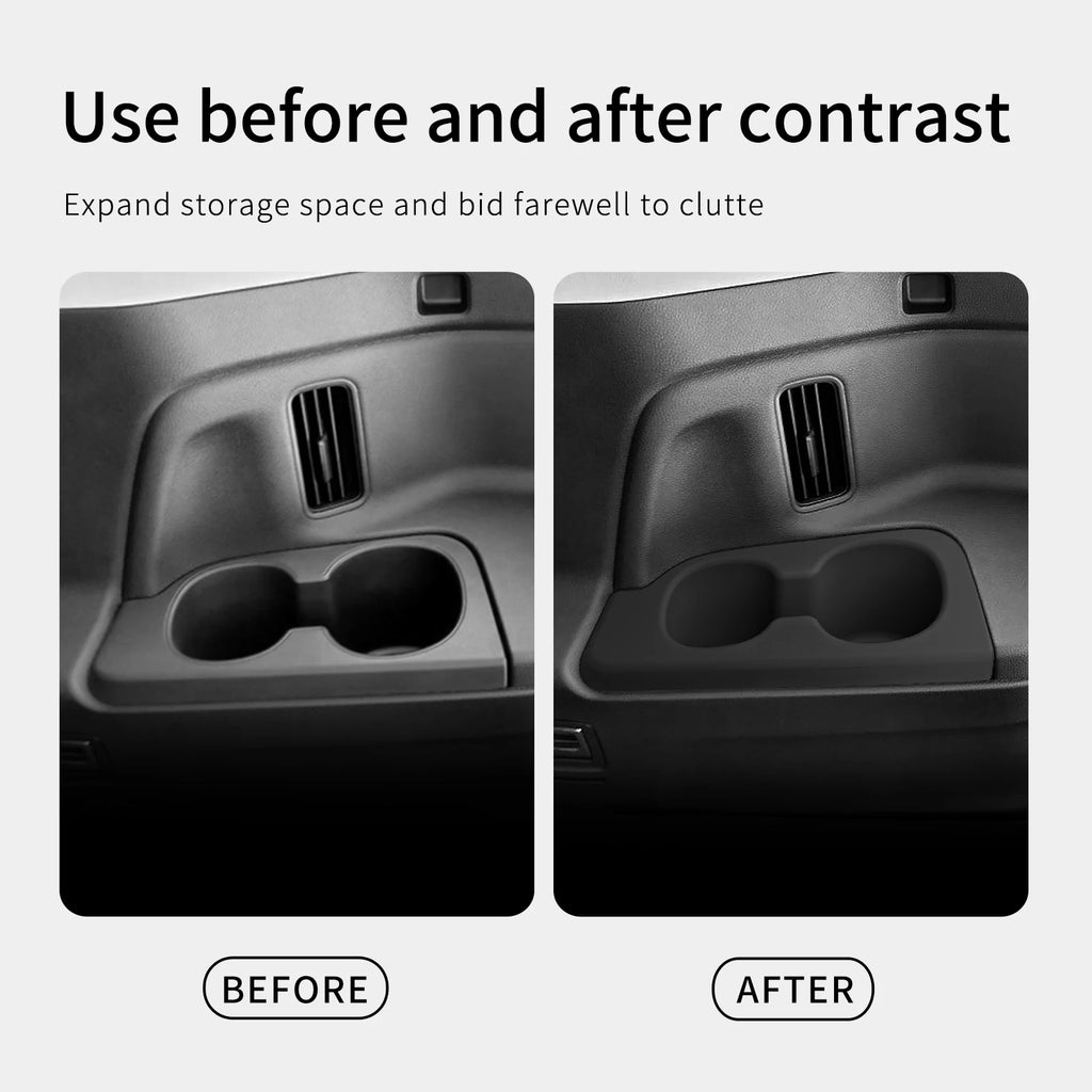 for Honda Pilot 2023-2025 Car Water Cup Holder The Third Row Drinks Cup Holder Storage Box Interior Accessories 2pcs