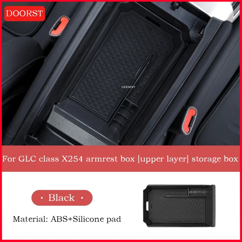 For Mercedes Benz GLC Class X254 GLC260 GLC300 Car Central Control Armrest Box Storage Box Interior Modification Accessories