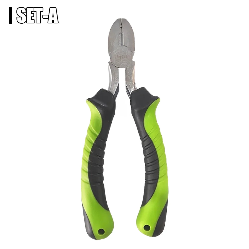 Multi-Functional Fishing Pliers, Fishing Line Crimping Pliers, Chod Hook Remover, Includes 30 0.6mm and 30 0.7mm Crimping Rings