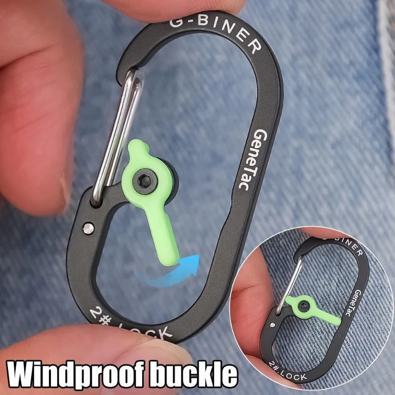 G-type Spring Outdoor Climbing Safety Keychain Aluminum Alloy Multicolor Carabiner  Backpack Buckle Camping Safety Lock