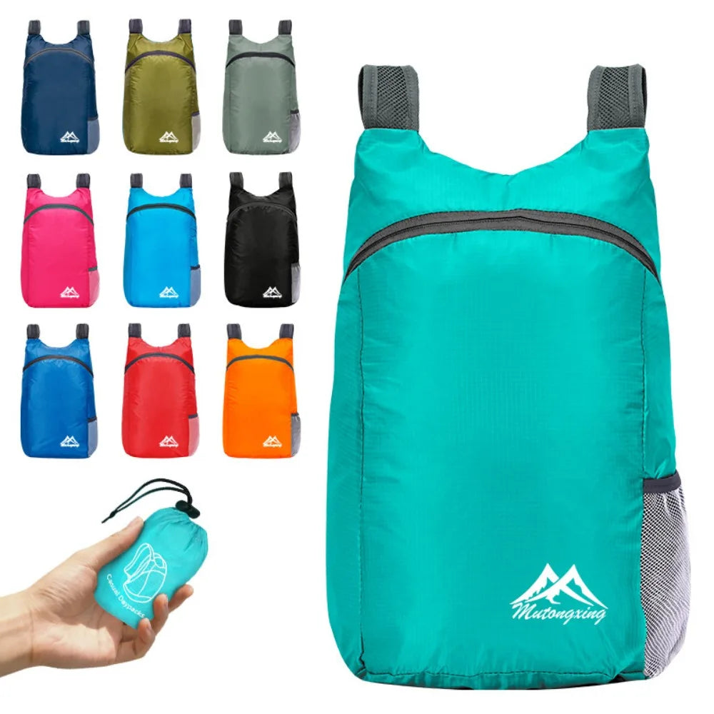 High Quality 20L Packable Backpack Lightweight Ultralight Handy Travel Daypack Bag Foldable Outdoor Folding Bag For Men Women