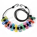 Portable Retractable Travel Clothesline 12 Clothes Clips for Indoor Laundry Drying line,Outdoor Camping Accessories