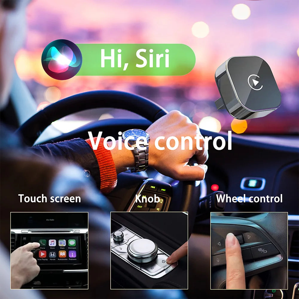 Mini 2 In 1 Wireless CarPlay Adapter Android Auto Dongle Plug Play Fast Stable Portable Car Multimedia USB Converter For iPhone