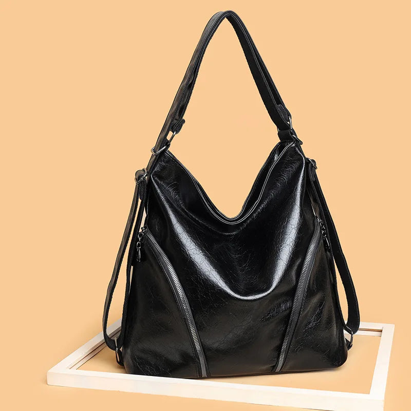 Large Capacity Casual Travel Backpack Versatile Dual-Purpose Shoulder Bag Women's Tote Bag Wear-Resistant
