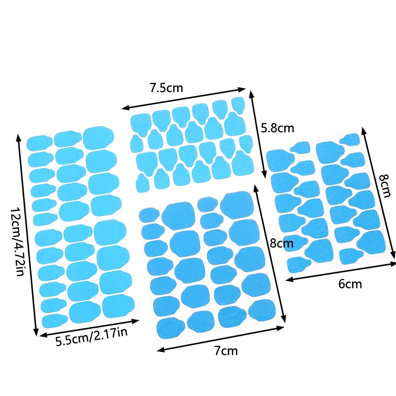 10Pcs False Nail Glue 24 Pills/Sheet UV Double Side Adhesive Tape Glue Sticker For Fake Nails Tips Clear Jelly Pad Press Tool