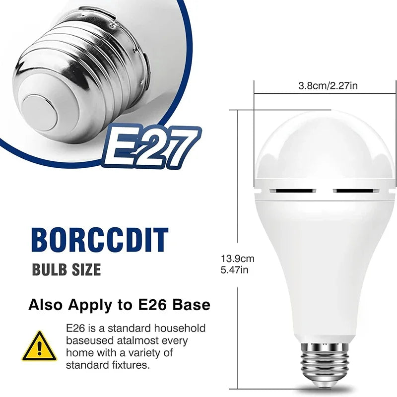 1/3 Pcs Rechargeable Bulb LED Outdoor Waterproof Emergency Light Portable Hanging Night Light Adjustable Camping Fishing Garden