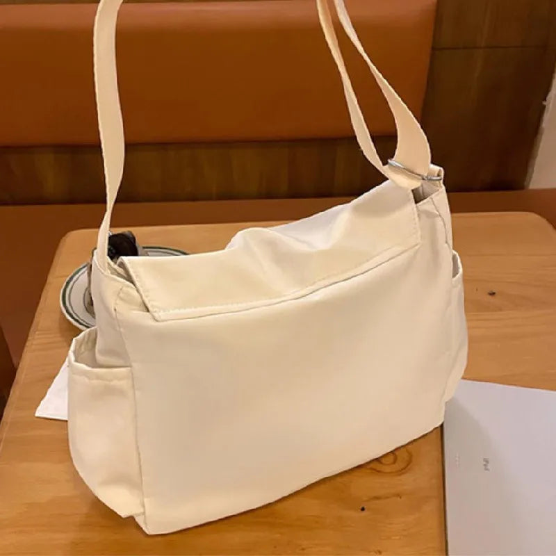 INS College Student School Crossbody Bags Nylon Casual Single Women Shoulder Bag Men's Japanese Retro Messenger Bag Satchels