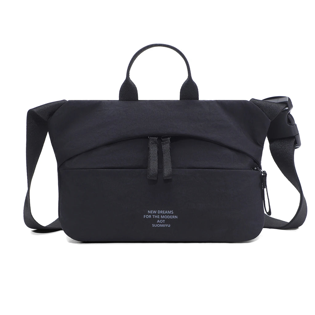 Fashionable women's nylon crossbody bag, niche chic backpack, casual large capacity chest bag, shoulder bag