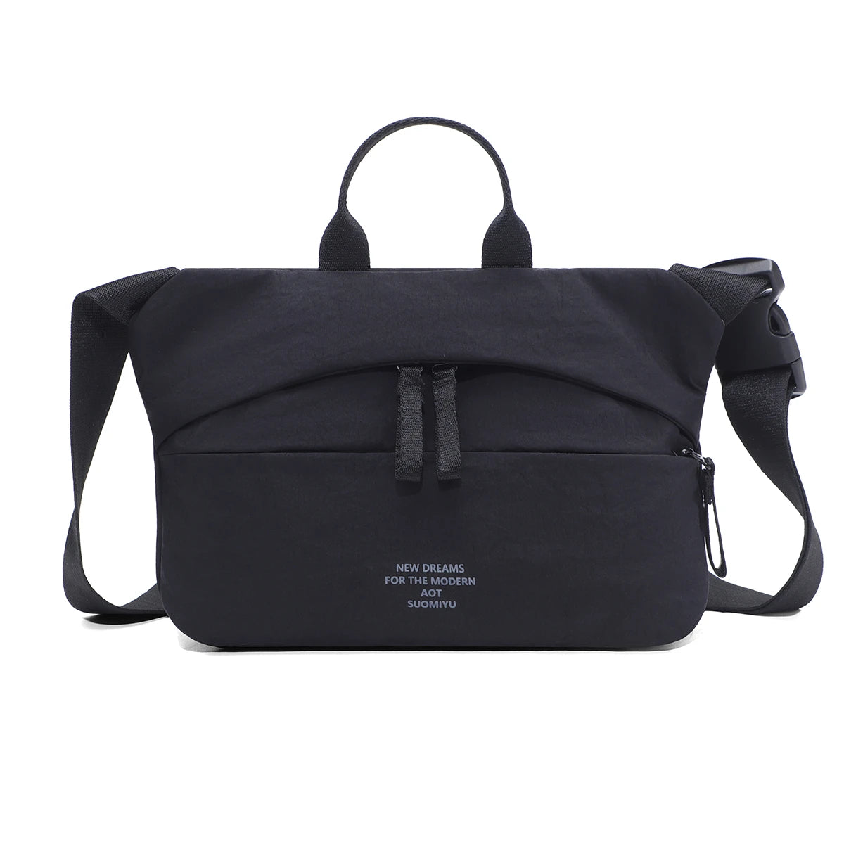 Fashionable women's nylon crossbody bag, niche chic backpack, casual large capacity chest bag, shoulder bag