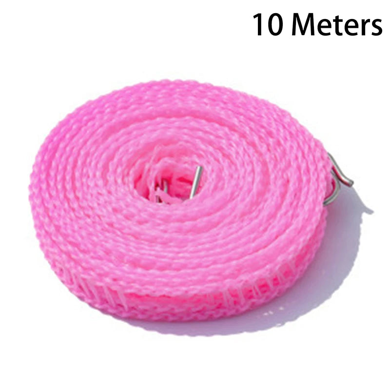 【ST】5/10M Portable Clothesline Anti-skid Windproof Outdoor Travel Hanging Clothes Line Laundry Drying Clothes Horse Rope