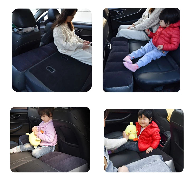 Car Travel Inflatable Mattress Back Seat Sleeping Gap Pad Mattress Air Cushion Portable Rear Part Seat Bed Camping Accessories