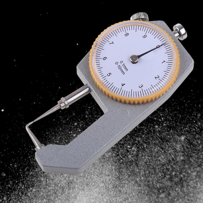 Thickness Gauge Tester Measuring 0-10mm Flat Sheet Leather Craft Tool High Precision Manual Measuring Too 0.05 mm Durable