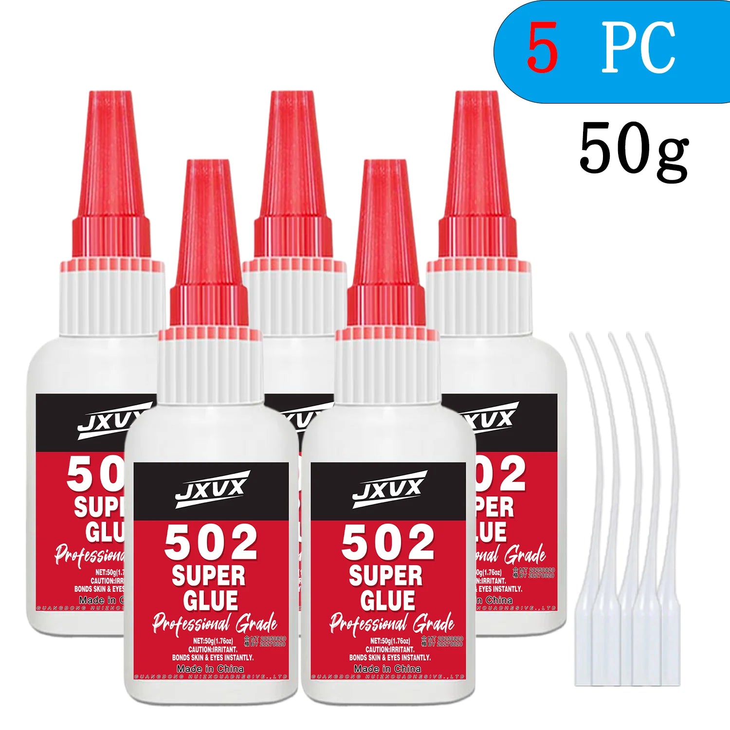 502 Super Instant Adhesive for Repairing Metal, Plastic, and Wood  - 5S Quick-Drying Cyanoacrylate (20/50g)