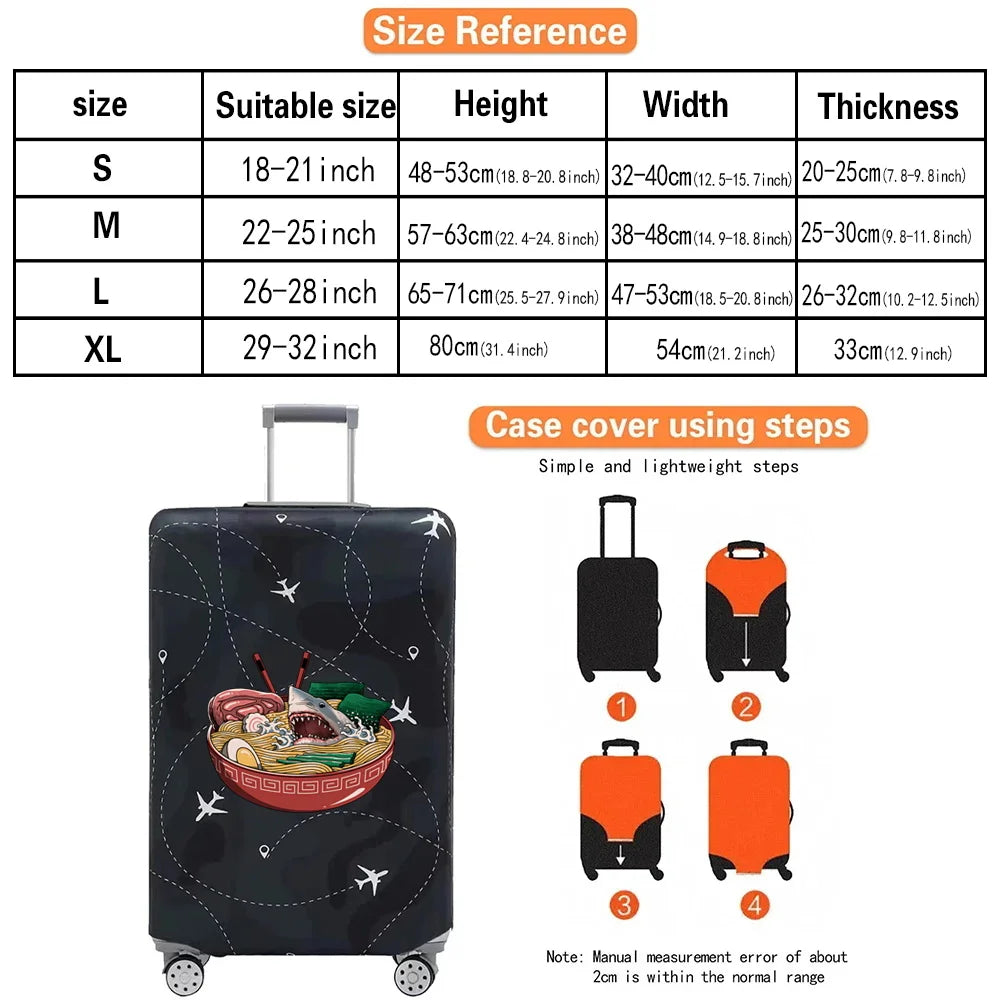Baggage Covers Travel Luggage Protective Cover Stretch Dust Suitcase Covers Cartoon Print Series for18-32inch Travel Accessories
