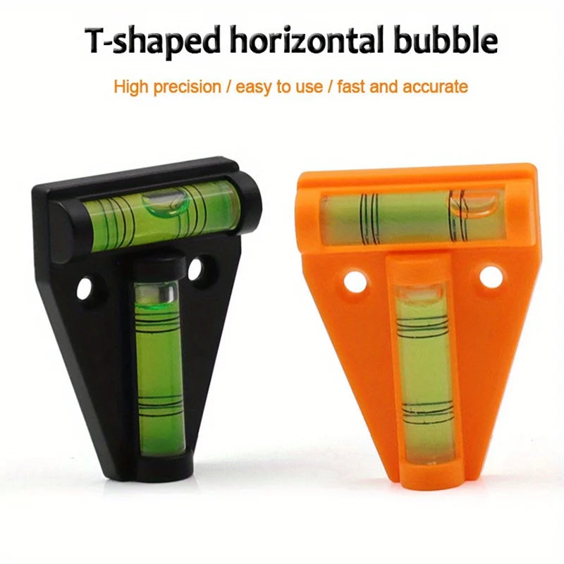 Horizontal Bubble Triangle Level Green Bullseye Circular Spirit Level T-type Scope Precision Spirit Bubble Measuring Kit