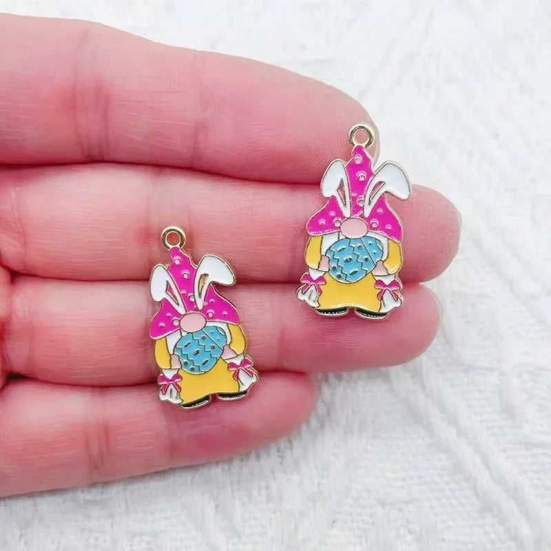 10pcs Cartoon Little Dwarf Drop Oil Alloy Pendant DIY Jewelry Accessories Pack Packaging Decorative Hanging Accessories