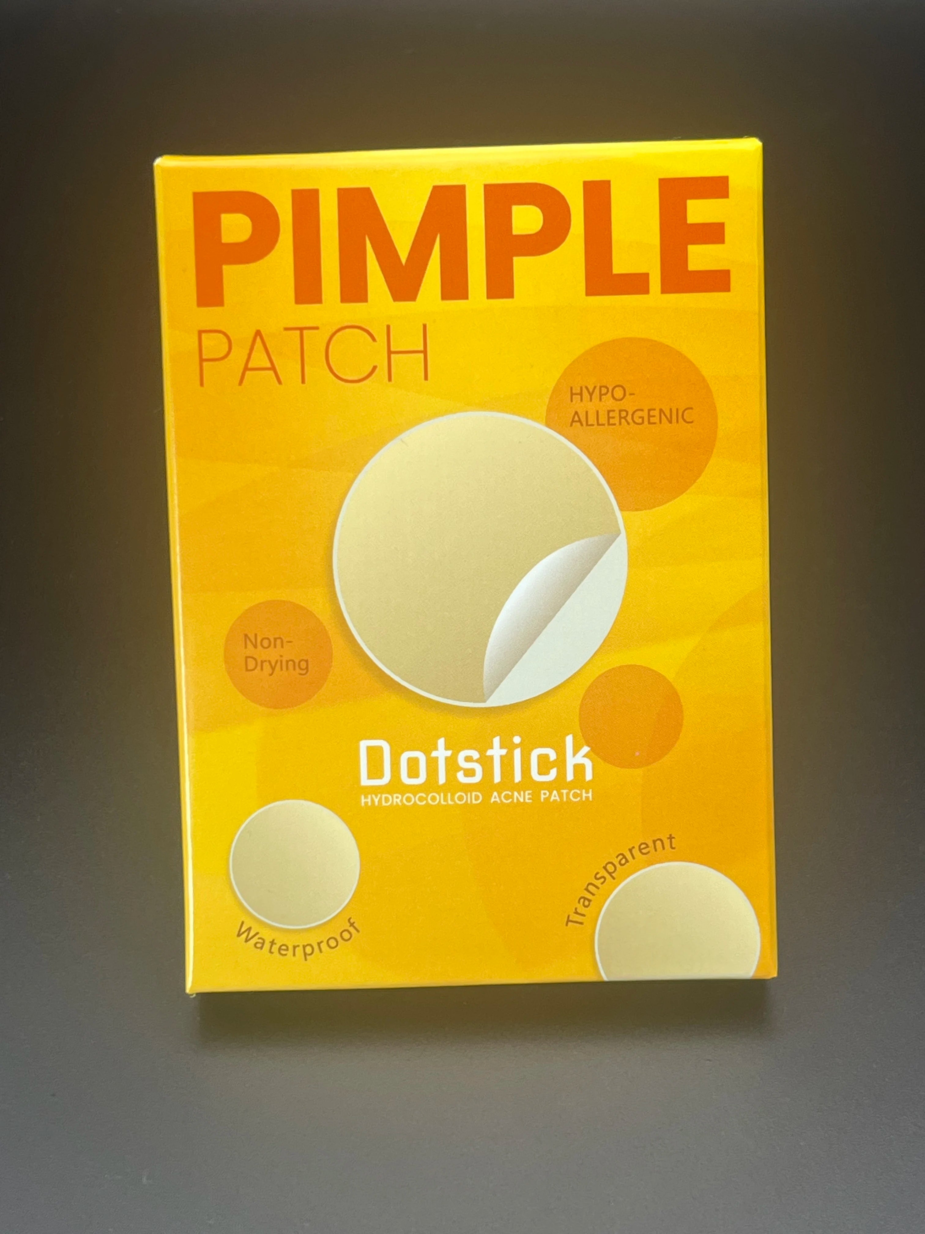 80PCS Round Acne Patches White Hydrocolloid Pimple Spot Cover Stickers Yellow Box Waterproof Face Body Skin Care
