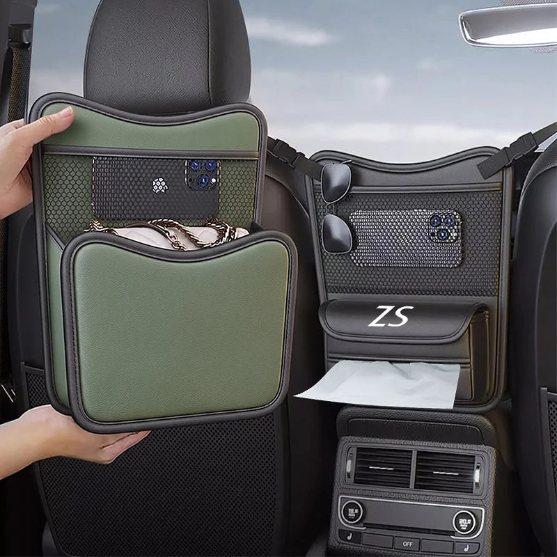 Car Organizer For MG ZS Seat Storage Box Car Hanging Storage Bag Tissue Box Car Stowing Tidying Storage Pocket