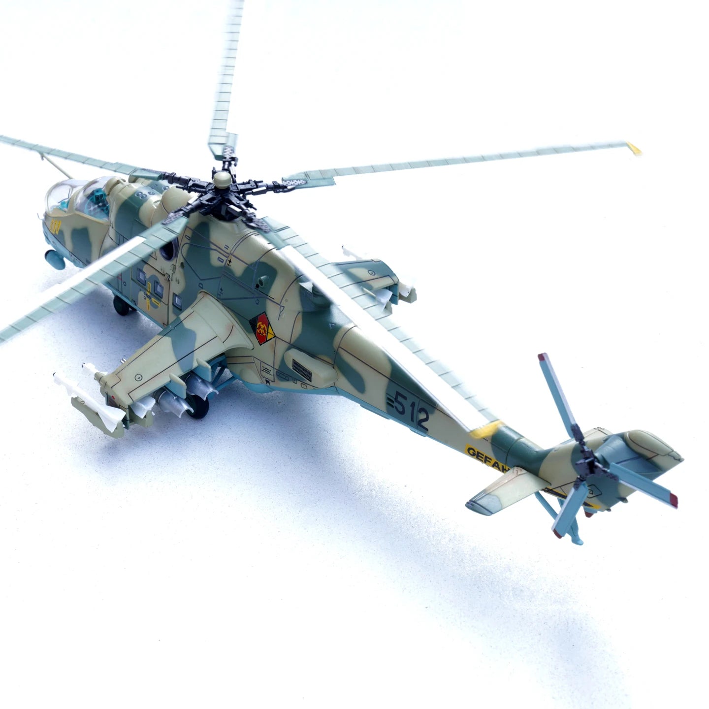 P14005PG 1:72 East German MI-24P Helicopter Model (5th Helicopter Squadron No. 512) Static Aircraft Model