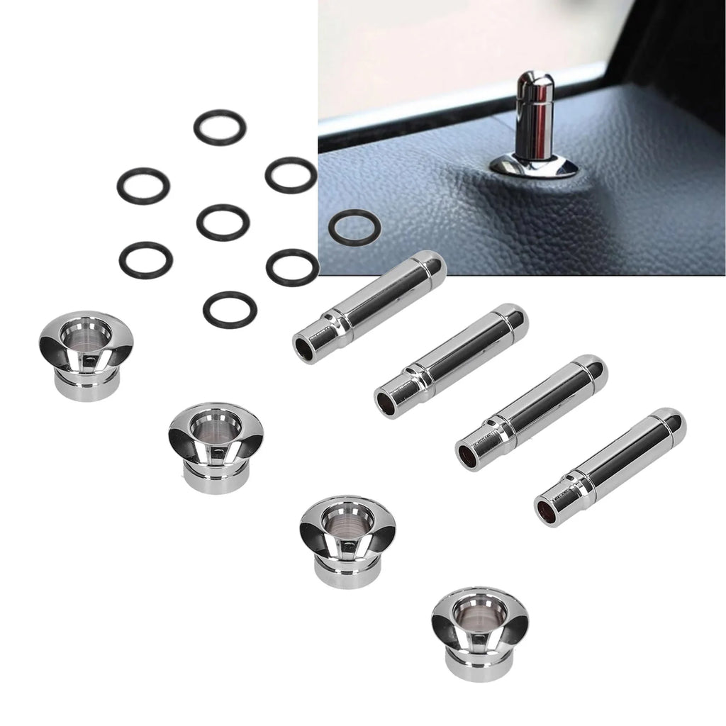 8pcs/lot Car Door Lock Pin with Cover ABS Chrome Replacement for  /Cruze/ Car Door Lock Knob Inner Door Lock Pin