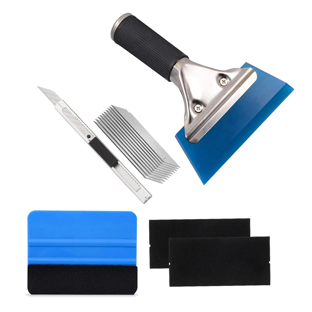 NeoWrap Car Window Tint Tools Kit Vehicle Glass Protective Film Vinyl Scraper/Felt Squeegee/Cutter with Blade Vinyl Wrap Tool ﻿