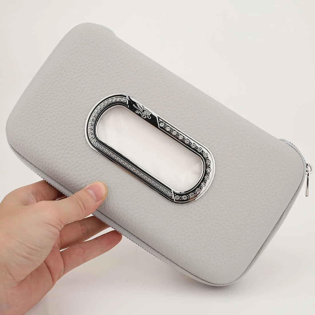 Car Tissue Holder, Sun Visor Napkin Holder, Car Visor Tissue Holder, Luxury PU Leather Backseat Tissue Case Holder