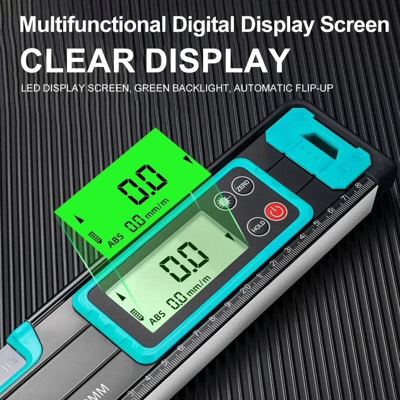 Digital Electronic Level  with LCD Screen Multi-functional High-Precision Magnetic Level with Gradients Portable Gauging Tool