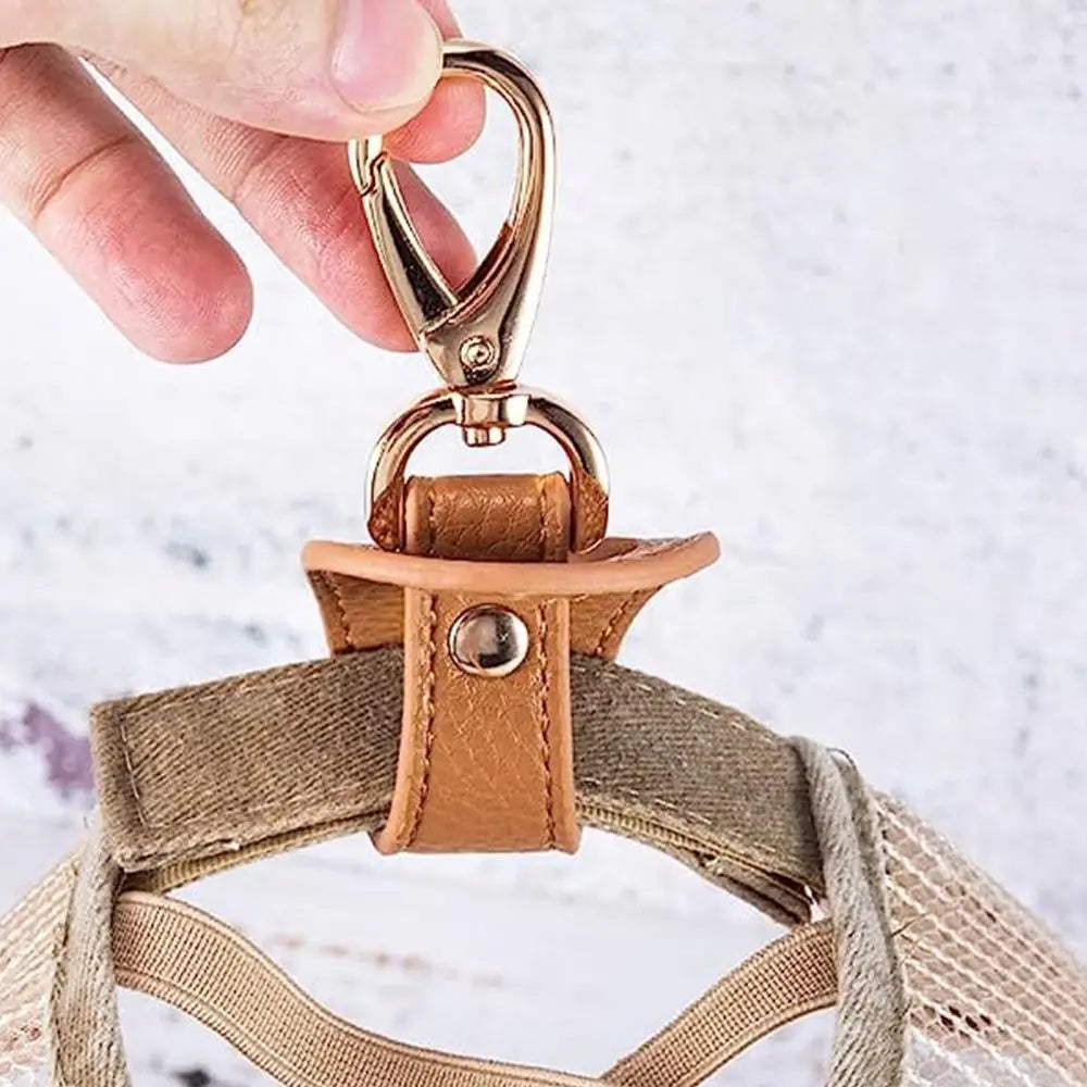 PU Leather Hat Clip High Quality Handbag Accessories Hands Free Storage Clip Buckle Hat Keep Clip Outdoor Travel