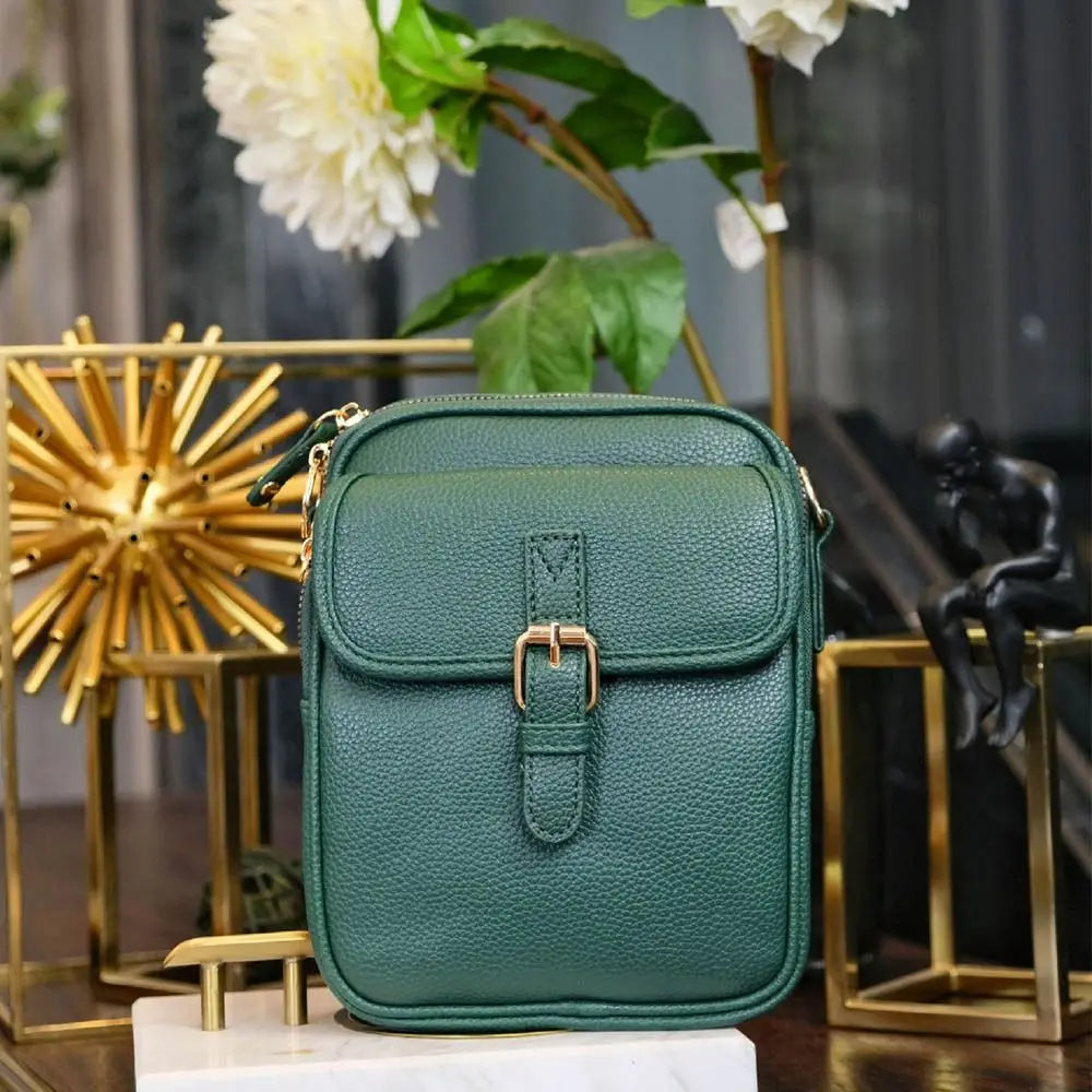 Leather Women Messenger Bag with Adjustable Removable Strap Anti-theft Crossbody Leather Bag Vintage Large Capacity