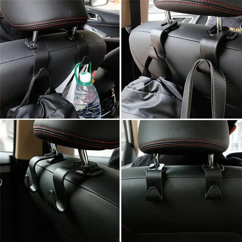 2 in 1 car headrest hook for car multi-function rear car mobile phone bracket hook, for bag