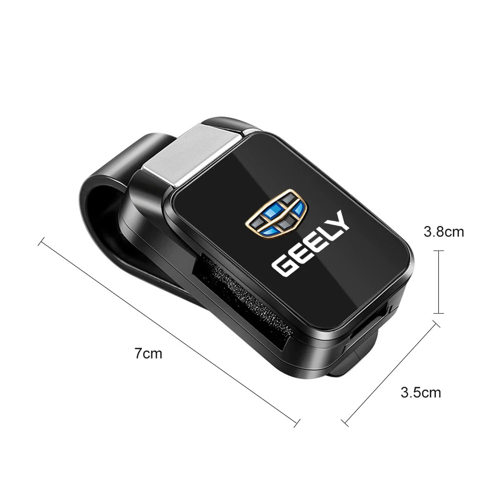 Universal Car Sun Visor Glasses Clips For Geely Galaxy L7 L6 Boyue Borui Coolray Emgrand  Car Interior Eyeglasses Storage Holder