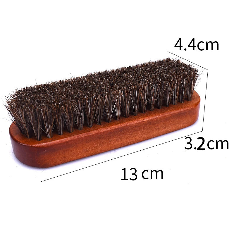 Multifunctional Horsehair Wooden Brush Car Detailing Polishing BuffingCar Brush Seat Handle Dashboard Roof Cleaning Care