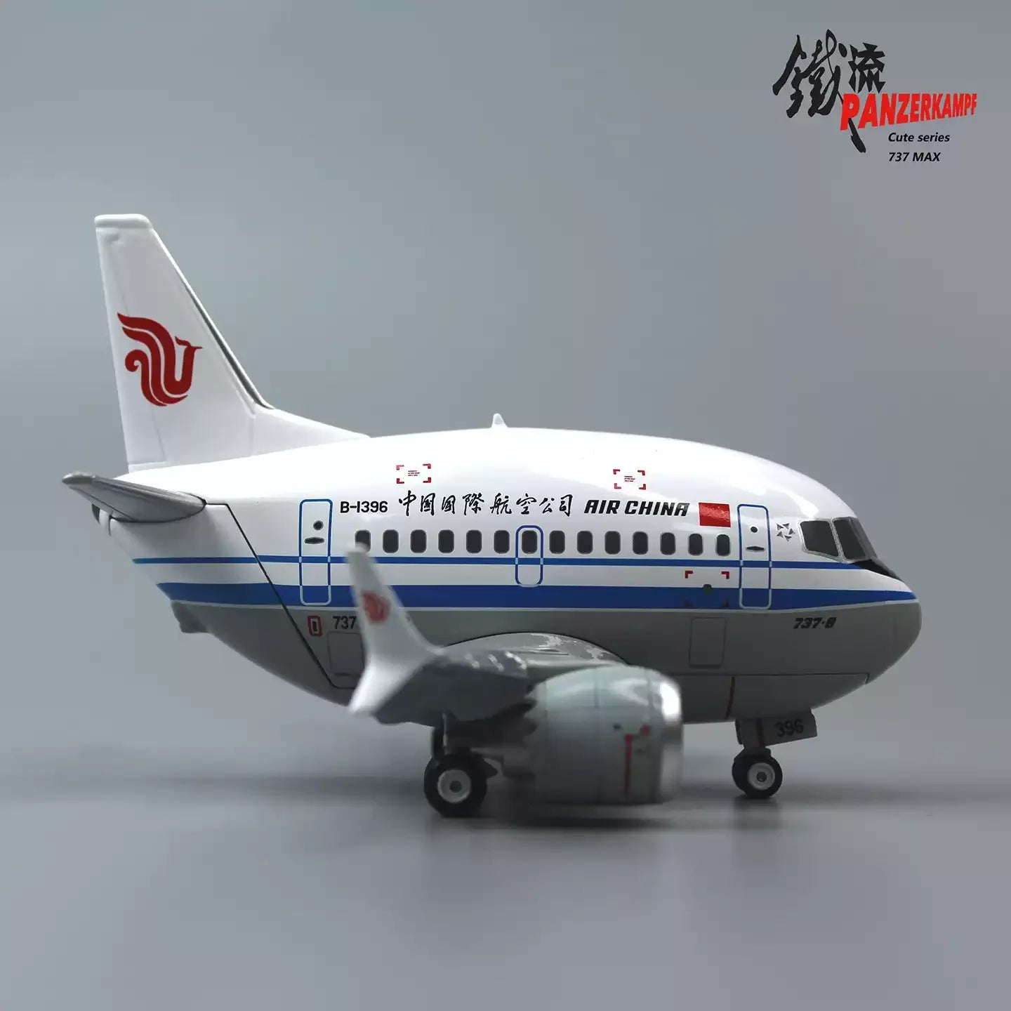 Iron Flow Cartoon Q-Version Airbus A320 NEO 737MAX Aircraft Model Factory Painted Egg Machine Alloy Aircraft Model Holiday Gift