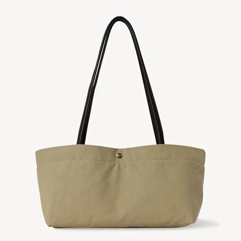 2026 New Style Fashion Shoulder Strap Canvas Tote Bag Simple Large Capacity Joker Handcarried Handbag Bag