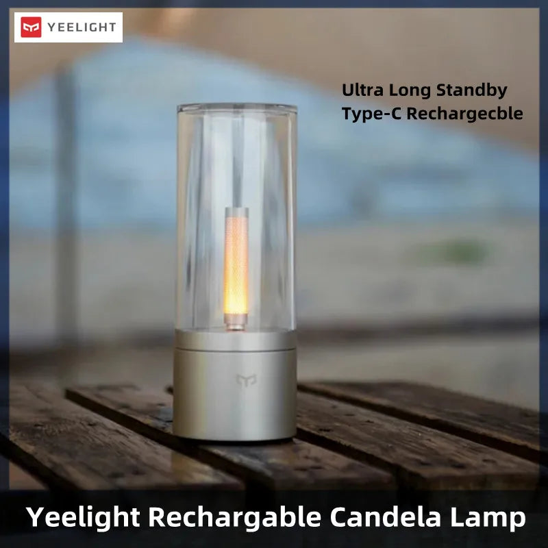 Yeelight Rechargable Candle Lamp Yellow LED Night Light Atmosphere Light Stepless Dimming  Nightstand Lamp for Bedroom