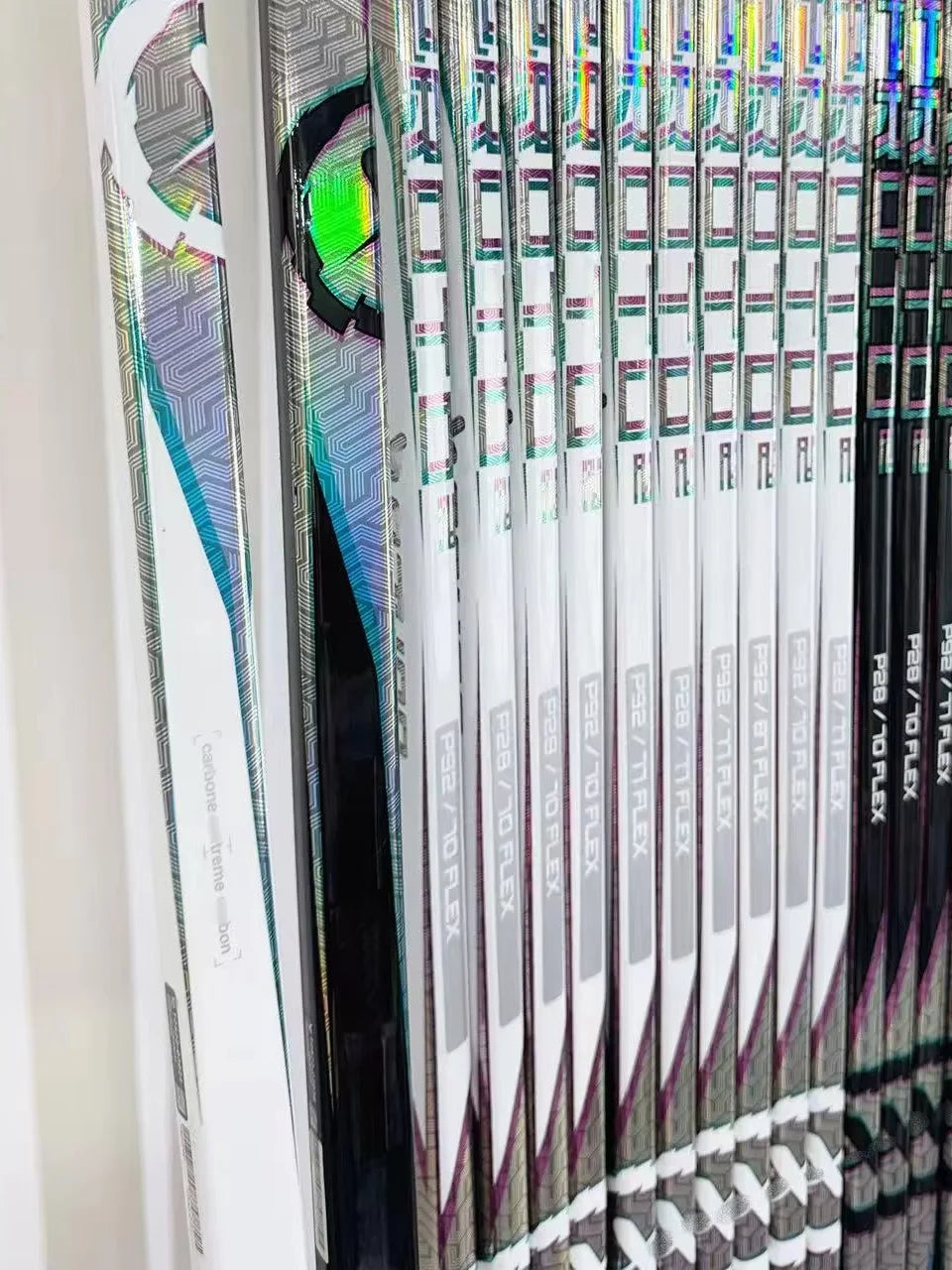 [2-Pack] Proto 2 Ice Hockey Sticks White【No warranty】Ultra-Light Carbon Fiber P92 And P28 Ice Hockey Stick