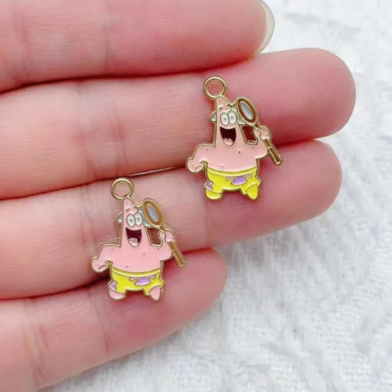 10pcs Cartoon Anime DIY Jewelry Accessories Alloy Drip Oil Pendant Keychain Earrings Bag Pendant