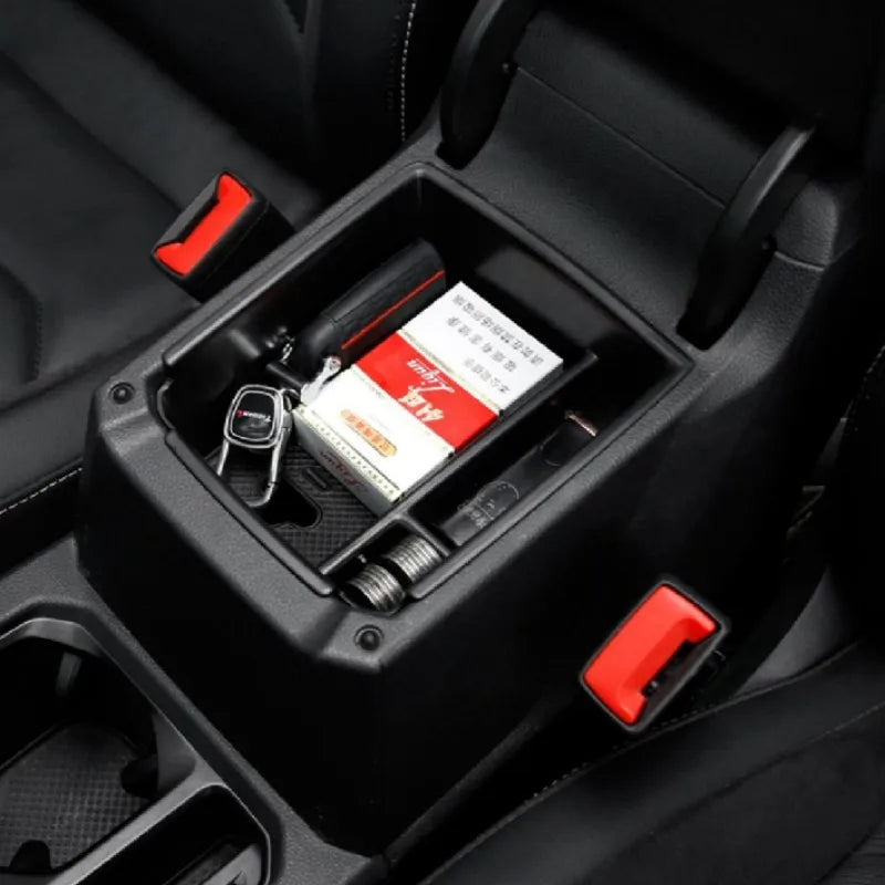 For Volkswagen VW Tiguan L 2017~2021 Car Center Console Armrest Storage Box Sundries Tidying Organizer Tray Interior Accessories