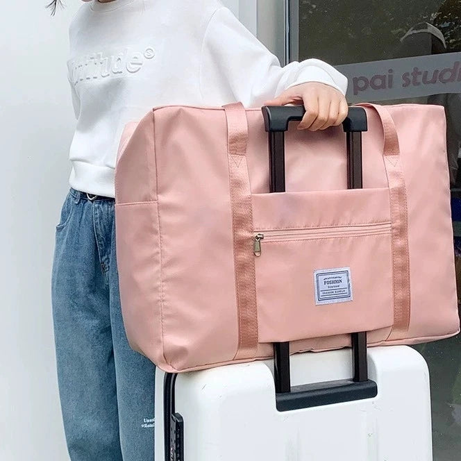Large capacity folding travel bag hand-held luggage bag moving accept travel bag can be used for business trips drawbar storag