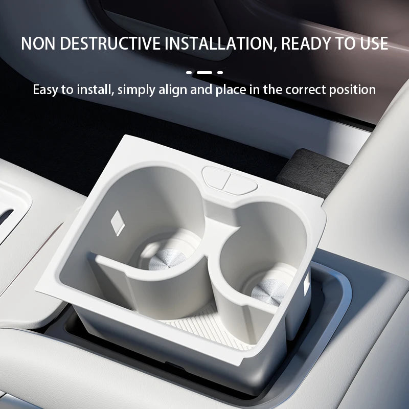 Cup holder For zeekr 7x 2025 2024 Central control cup holder storage box Liquid silicone gel Cup holder Car interior accessories