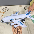 Children's favorite white airplane toy kit, large inertia airplane model, self-assembled, children's Christmas gift
