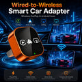 New Upgrade 4 in 1 Smart Car Dongle Wireless CarPlay& Android Auto Wired to Wireless Converter AirPlay Miracast Screen Mirroring
