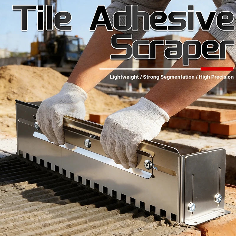400-800mm Adjustable Notched Trowel Mortar Comb for Fast and Even Application of Adhesive on the Floor