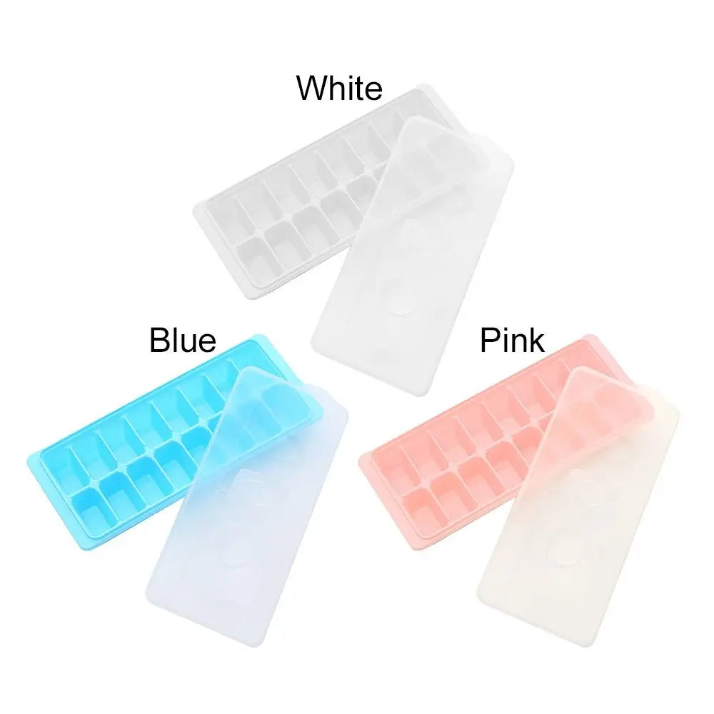 16 Lattice Plastic Reusable Ice Cube Tray Easy Refill Stackable Ice Lattice Ice Cube Tray With Lid Assorted