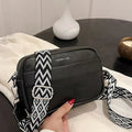 Elegant Faux Leather Camera Crossbody Bag Letter Strap Adjustable Lightweight for Daily Commute Casual Stylish Functional Bag