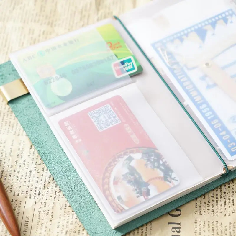 PVC Zipper Bag For Midori Travelers Notebook Journal Planner Accessory Card Holder Storage Standard/Pocket/Passport
